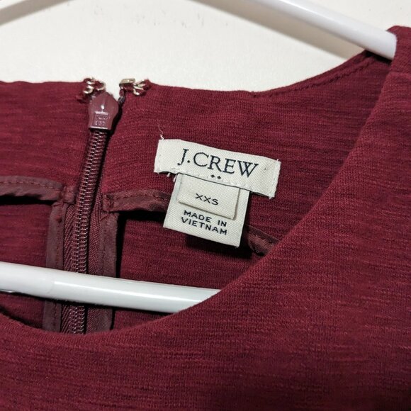 *3/$10* J. Crew Factory Jumper Dress Burgundy Size XXS - Picture 3 of 6